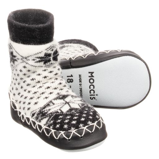 Moccis-Unisex-Hüttenschuhe aus Wolle | Childrensalon Outlet