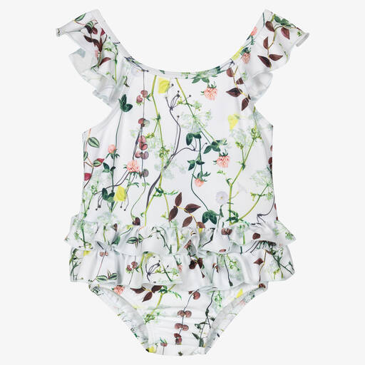 Molo-Baby Girls Floral Swimsuit (UPF50+) | Childrensalon Outlet