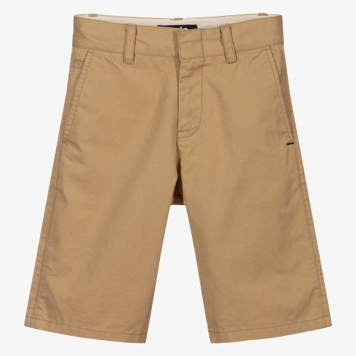 Molo-Beige Bermuda Cotton Shorts | Childrensalon Outlet