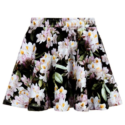 Molo-Black Floral Cotton Skirt | Childrensalon Outlet