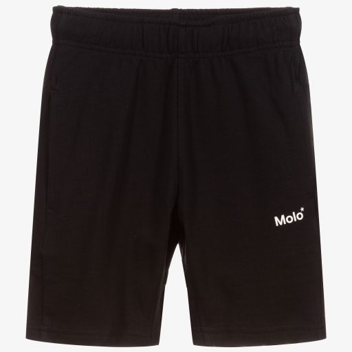 Molo-Black Organic Cotton Shorts | Childrensalon Outlet