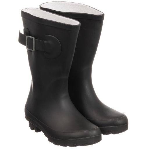 Molo-Black Rubber Rain Boots | Childrensalon Outlet