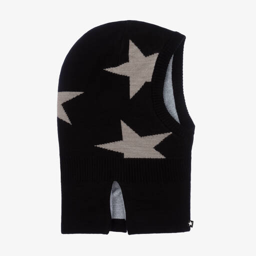 Molo-Black Star Wool Balaclava | Childrensalon Outlet