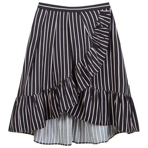 Molo-Black & White Striped Skirt | Childrensalon Outlet