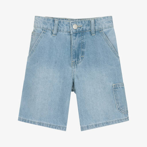 Molo-Blue Light Wash Denim Shorts | Childrensalon Outlet