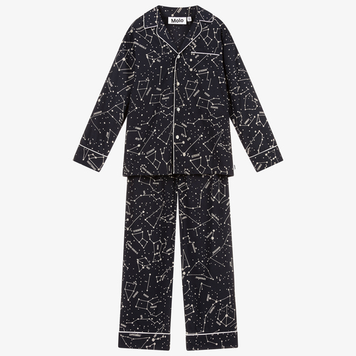 Molo-Blue Organic Cotton Pyjamas | Childrensalon Outlet