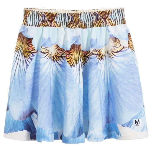 Molo-Blue Organic Cotton Skirt  | Childrensalon Outlet