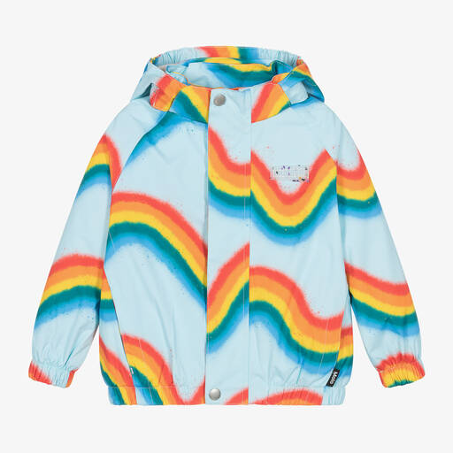 Molo-Blue Rainbow Rain Jacket | Childrensalon Outlet