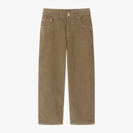 Molo-Boys Beige Corduroy Relaxed Trousers | Childrensalon Outlet