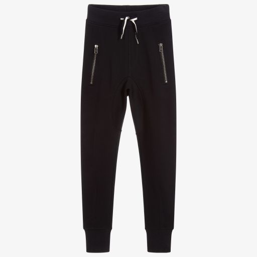 Molo-Boys Black Cotton Joggers | Childrensalon Outlet