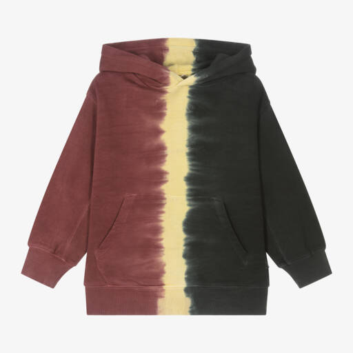 Molo-Boys Black Split Dye Hoodie | Childrensalon Outlet