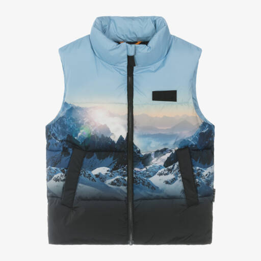 Molo-Boys Blue Alpine Puffer Vest | Childrensalon Outlet