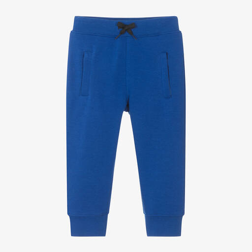 Molo-Boys Blue Cotton Jersey Joggers | Childrensalon Outlet