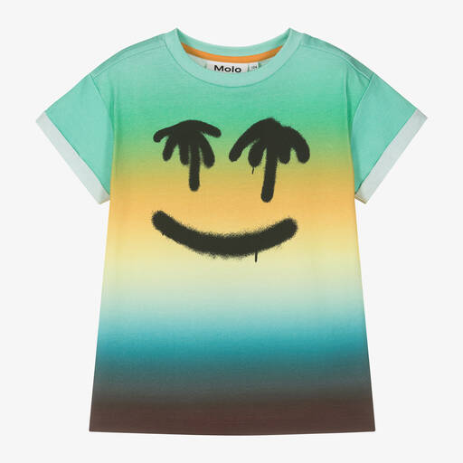 Molo-Boys Blue Cotton T-Shirt | Childrensalon Outlet