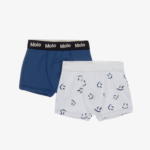 Molo-Boys Blue Eco-Friendly Boxer Duo | Childrensalon Outlet