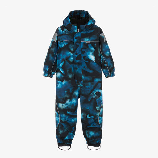 Molo-Boys Blue Patterned Snowsuit | Childrensalon Outlet