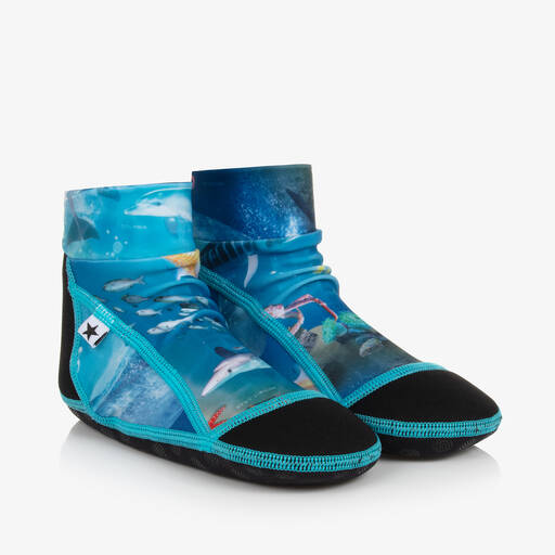 Molo-Boys Blue Sealife Aqua Shoes | Childrensalon Outlet