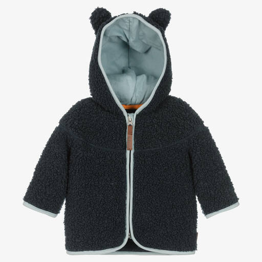 Molo-Boys Blue Teddy Fleece Jacket | Childrensalon Outlet