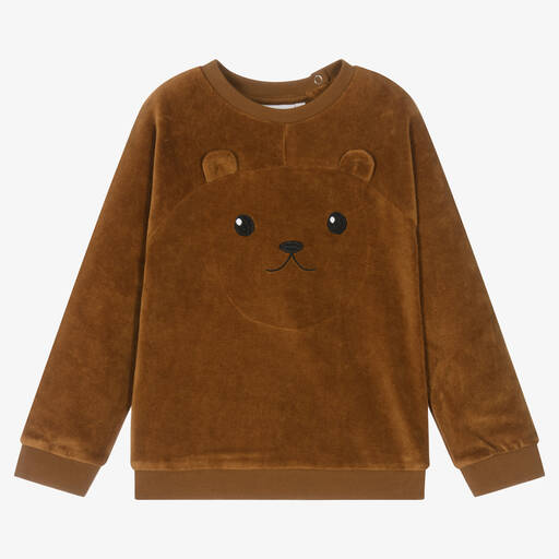Molo-Boys Brown Velour Sweatshirt | Childrensalon Outlet