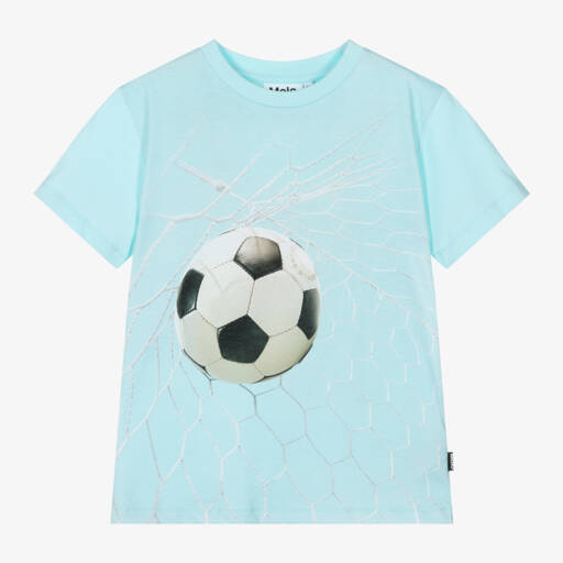 Molo-Футболка из хлопка синяя для мальчиков | Childrensalon Outlet