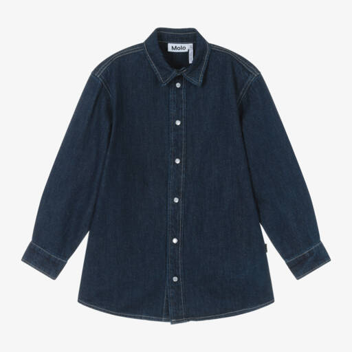 Molo-Boys Denim Blue Shirt | Childrensalon Outlet