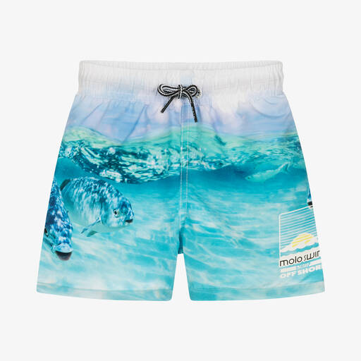 Molo-Boys Funny Fish Swim Shorts (UPF 50+) | Childrensalon Outlet