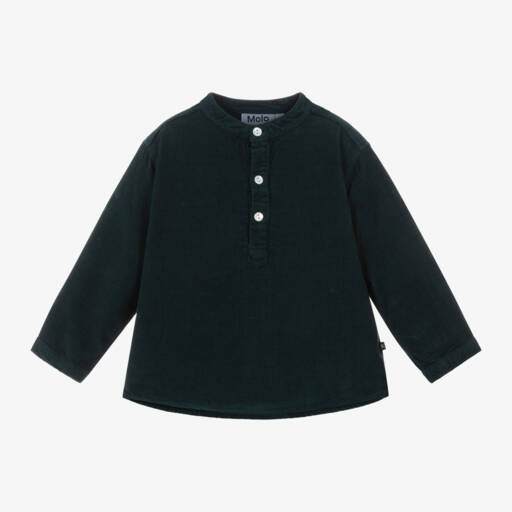 Molo-قميص كوردروي قطن عضوي لون أخضر داكن للأطفال | Childrensalon Outlet