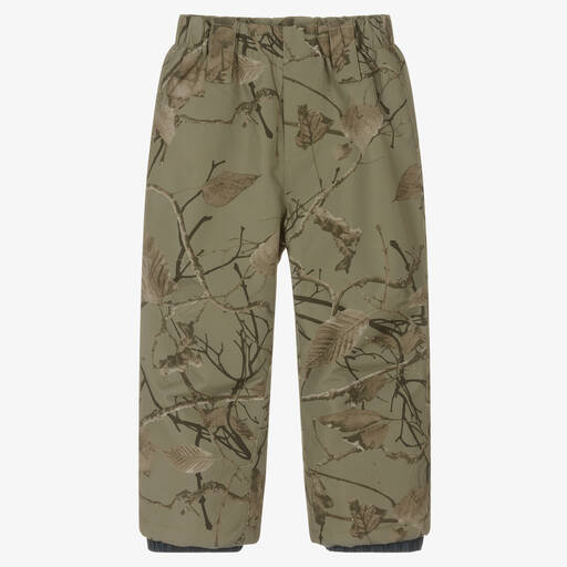 Molo-Boys Green Forest Leaves Ski Trousers | Childrensalon Outlet