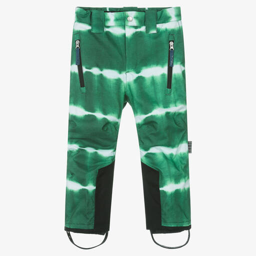 Molo-Grüne Skihose mit Batikstreifen | Childrensalon Outlet