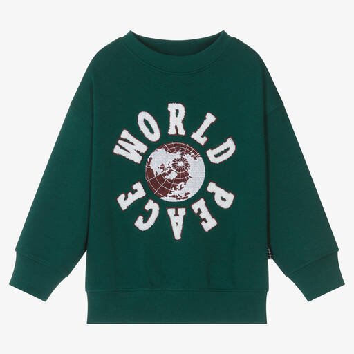 Molo-Grünes World Peace Sweatshirt | Childrensalon Outlet