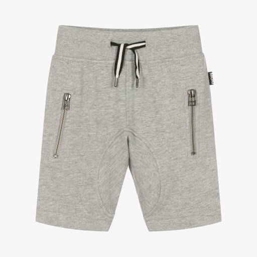 Molo-Boys Grey Cotton Shorts | Childrensalon Outlet