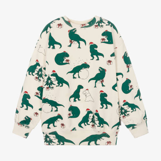 Molo-Кремовый свитшот с динозаврами для мальчиков | Childrensalon Outlet