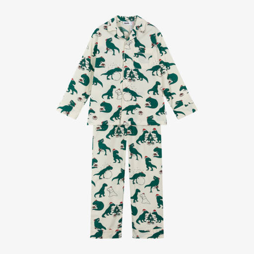 Molo-Boys Ivory Dinosaur Pyjamas | Childrensalon Outlet