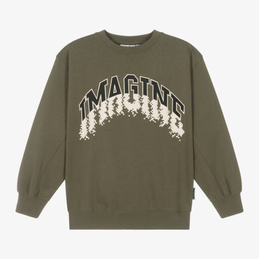 Molo-Boys Khaki Graphic Sweatshirt | Childrensalon Outlet