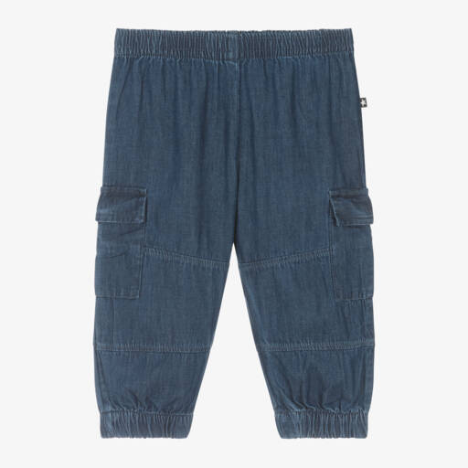 Molo-Boys Mid Blue Cargo Trousers | Childrensalon Outlet