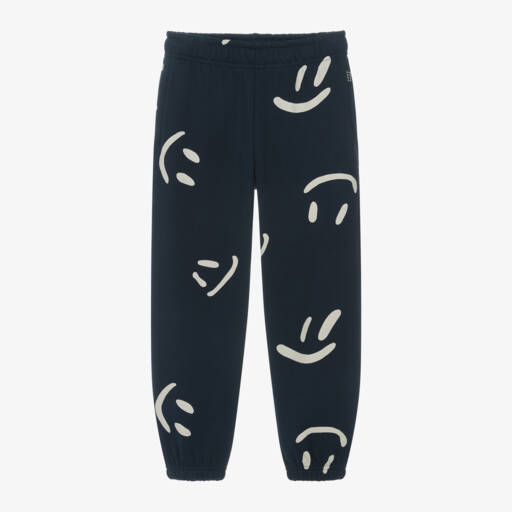 Molo-Boys Navy Happy Face Joggers | Childrensalon Outlet