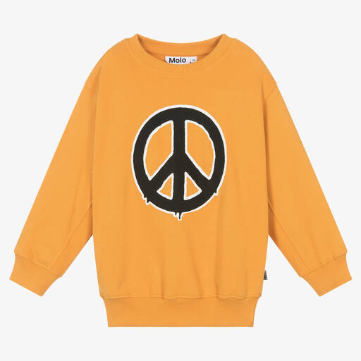 Molo-Sweat orange en coton bio garçon | Childrensalon Outlet