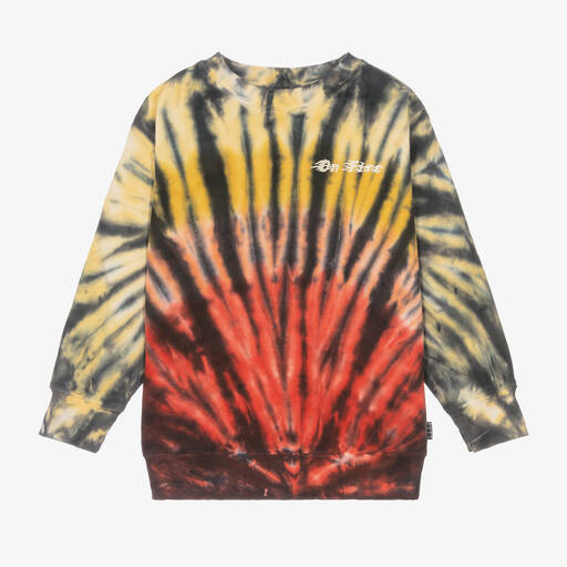 Molo-Boys Red & Yellow Tie Dye Sweatshirt | Childrensalon Outlet