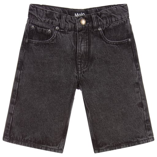 Molo-Boys Washed Black Denim Shorts | Childrensalon Outlet