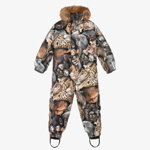 Molo-Brown Sleeping Cubs Snowsuit | Childrensalon Outlet