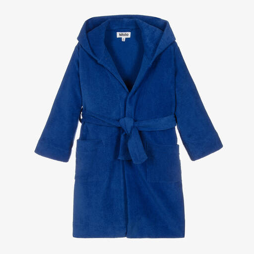 Molo-Cobalt Blue Terry Towelling Bathrobe | Childrensalon Outlet
