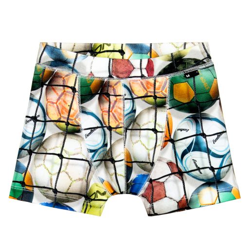 Molo-Football Print Boxer Shorts | Childrensalon Outlet