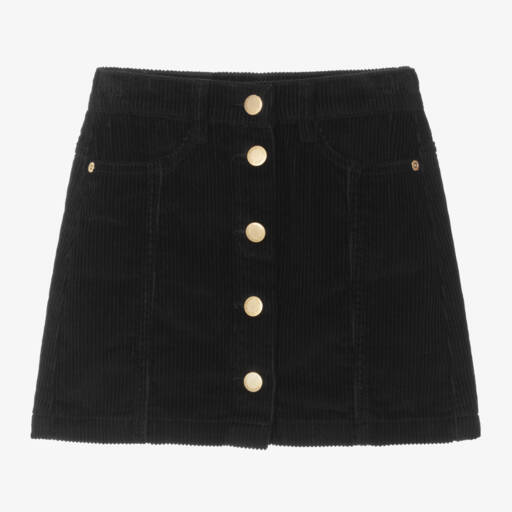 Molo-Girls Black Corduroy Mini Skirt | Childrensalon Outlet