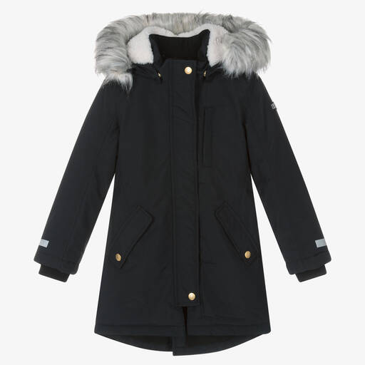 Molo-Girls Black Puffer Winter Coat | Childrensalon Outlet