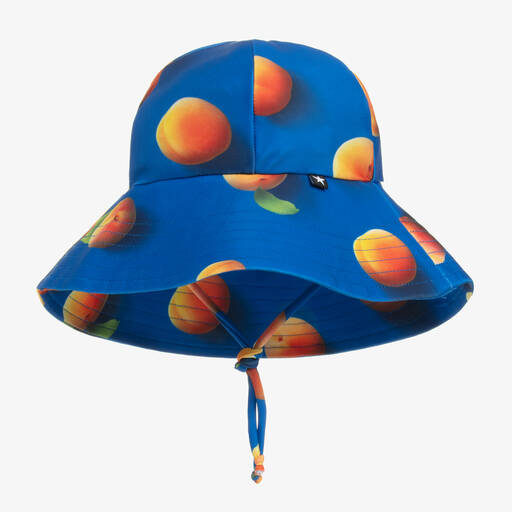 Molo-Girls Blue Apricot Sun Hat (UPF50+) | Childrensalon Outlet