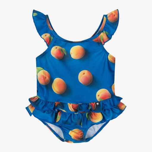 Molo-Girls Blue Apricot Swimsuit (UPF50+) | Childrensalon Outlet