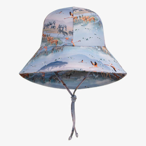 Molo-Chapeau bleu savane fille (UPF50+) | Childrensalon Outlet