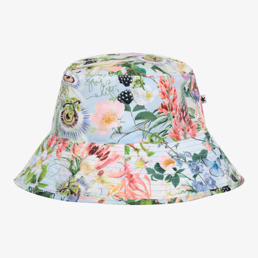 Molo-Girls Blue Sun Protective Hat (UPF50+) | Childrensalon Outlet