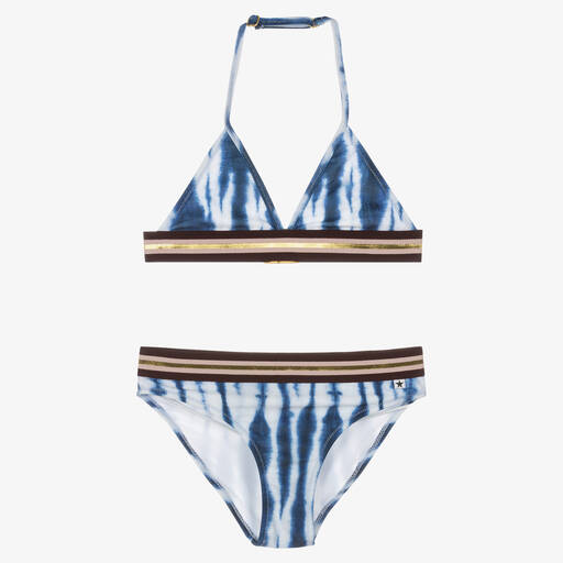 Molo-Girls Blue Tie Dye Bikini (UPF 50+) | Childrensalon Outlet