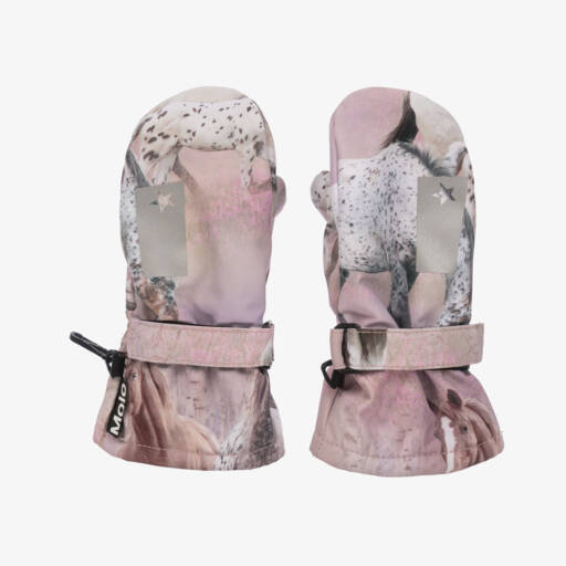 Molo-Girls Dreamy Horses Winter Mittens | Childrensalon Outlet